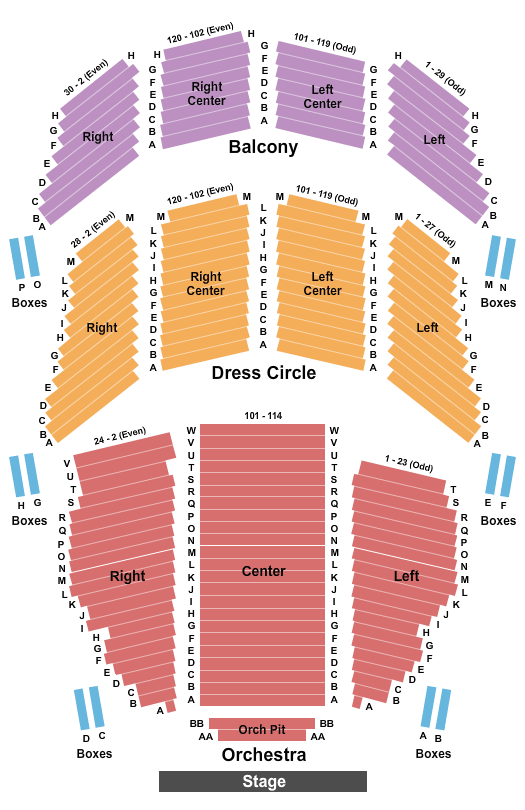 Emerson Colonial Theatre The Nutcracker Seating Chart